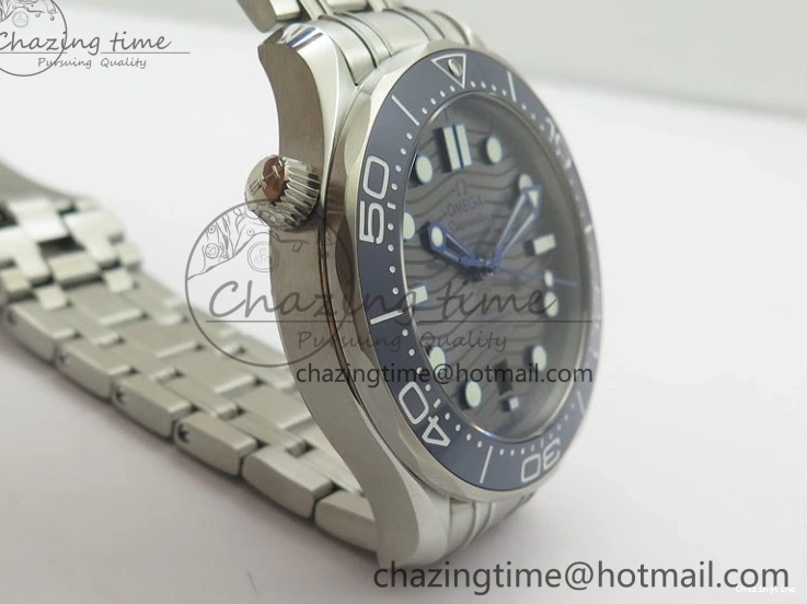 1225 Seamaster Diver 300M ORF 1:1 Best Edition Blue Ceramic Gray Dial on SS Bracelet A HighQuality 7867